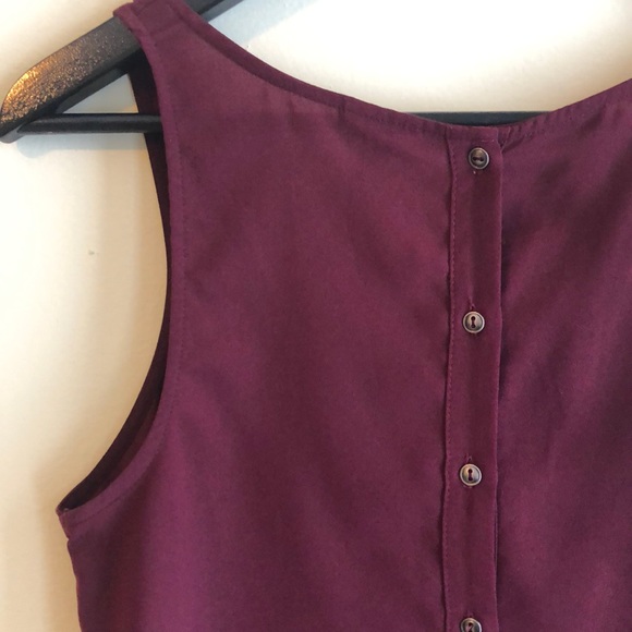 DYNAMITE | Burgundy Tank with Buttons - Picture 1 of 7